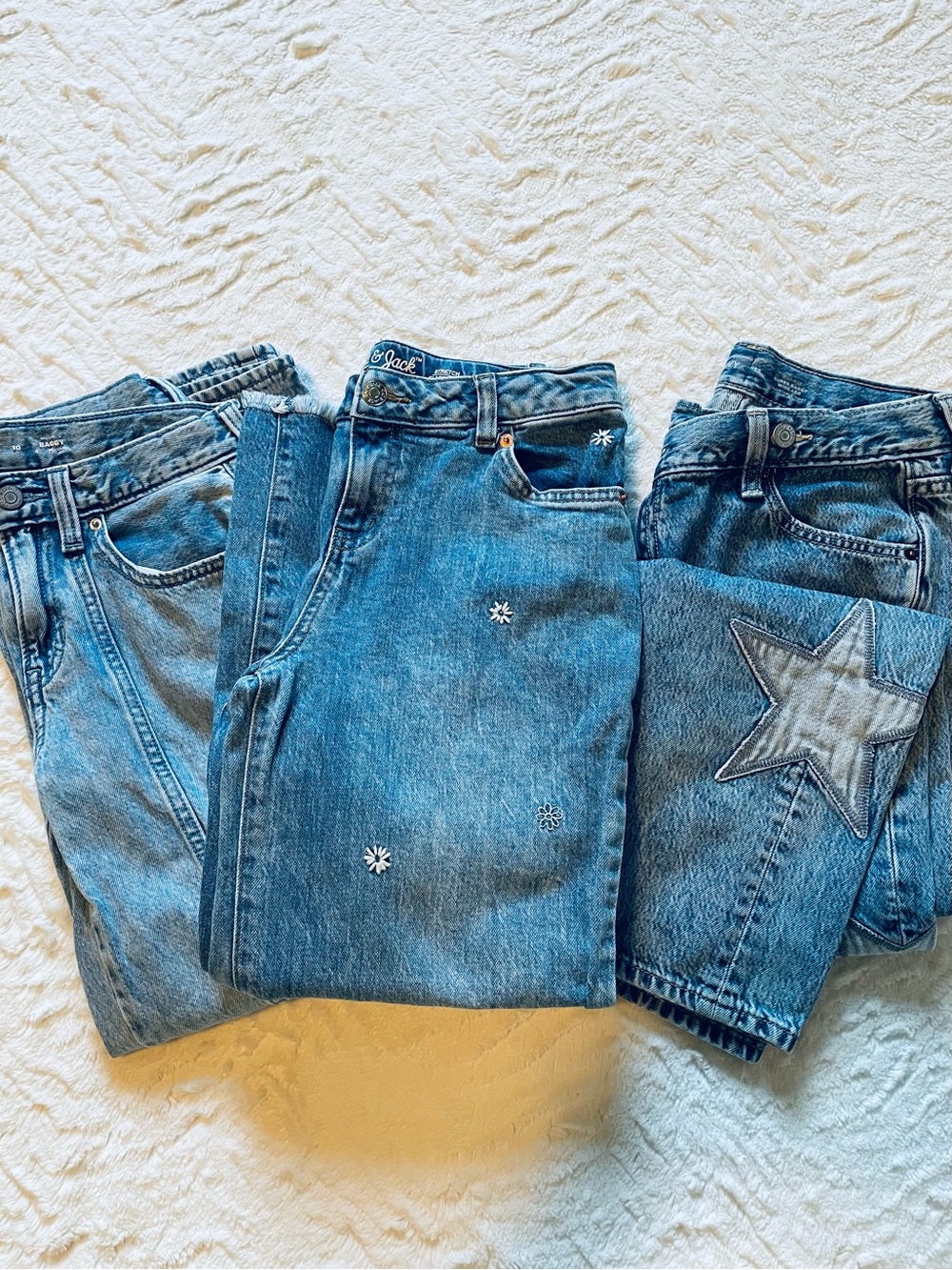 Girls Light Blue Denim Jeans - 3pair bundle